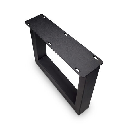 Couchtisch Beine Metall U Form - schwarz - 4x10 cm - 56 cm breit - 38 cm hoch - schwarze Wohnzimmer-Tischbeine / Tischkufen aus beschichtetem Stahl