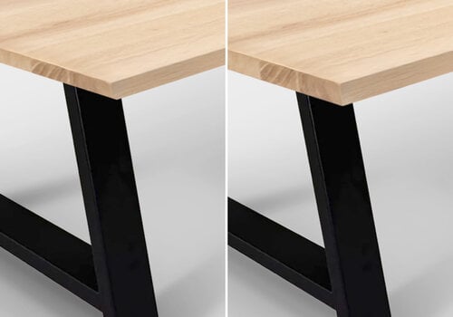 Dicke Eichentische nach Stärke bei Eichenholzprofi.de - Kategorien: <4 cm & 4–5 cm - rustikales oder astfreies Eichenholz. Welche Stärke passt zu Ihnen?