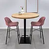 Steh-/Bartisch Eiche rund massiv - 2,7 cm (27 mm) dick - Eichenholz rustikal (B/C) - Bar-/Stehtisch mit breiten Lamellen