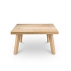 Couchtisch Eiche quadratisch massiv - nach Maß - 4 cm (40 mm) dick - Eichenholz rustikal (B/C) - Sofa-/Wohnzimmertisch mit breiten Lamellen
