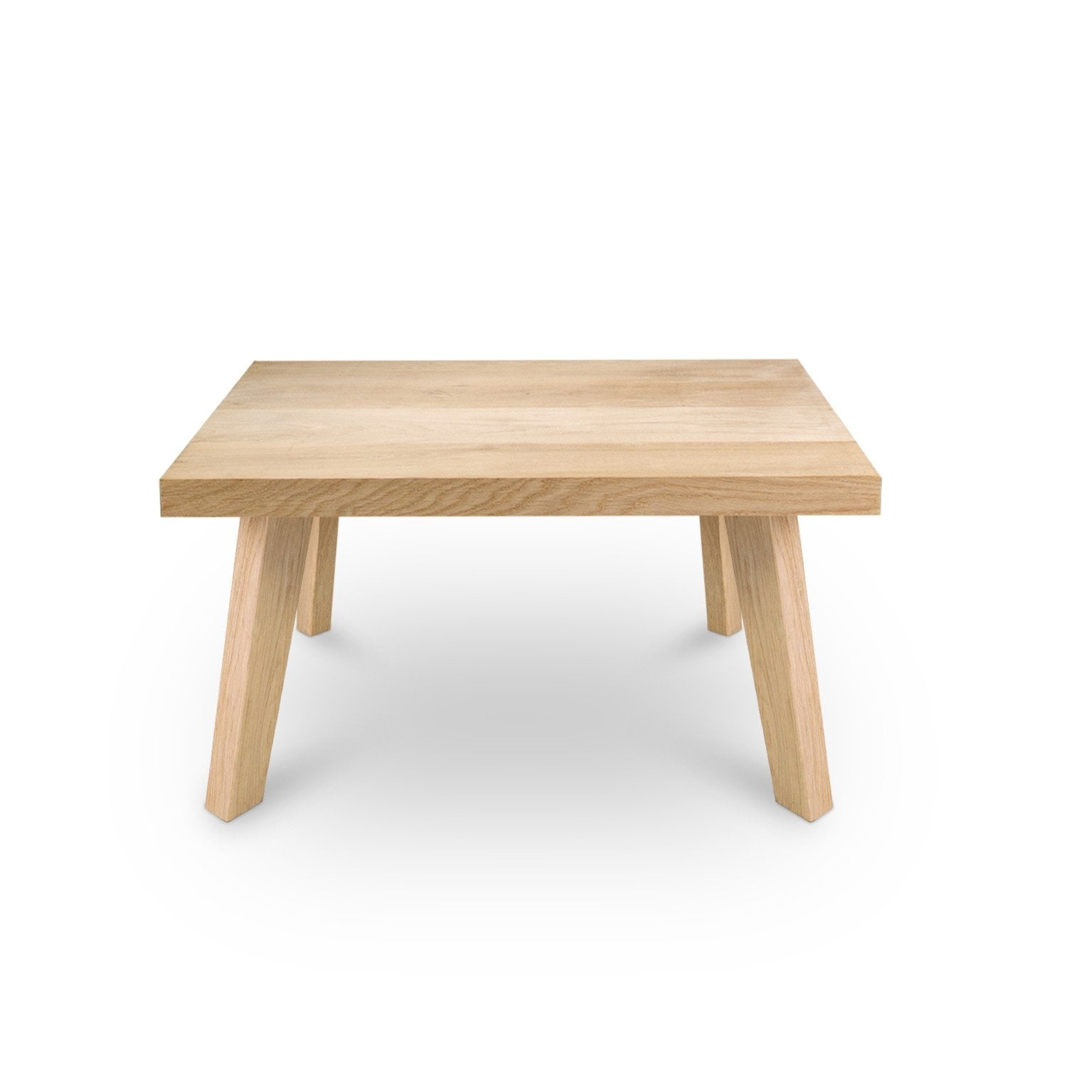 Quadratischer Eichen-Couchtisch - 4 cm - A-Qualität (A/B)
