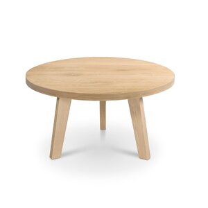 Couchtisch Eiche - rund - 4 cm - A-Qualität - breite Lamellen