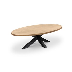 Couchtisch Eiche - oval - 4 cm - A-Qualität - breite Lamellen