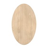 Couchtisch Eiche ellips/oval massiv - 2,7 cm (27 mm) dick - Eichenholz A-Qualität (A/B) - Sofa-/Wohnzimmertisch mit breiten Lamellen