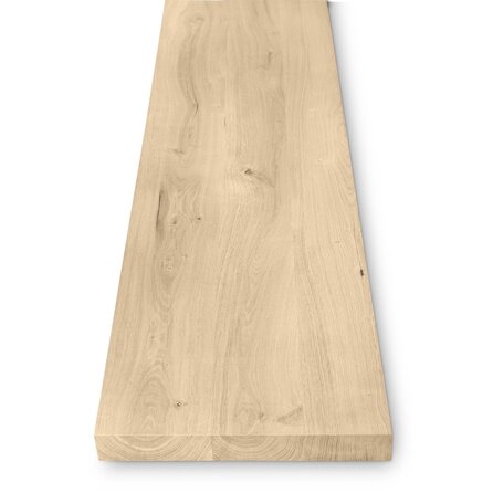 Konsolentisch Eiche massiv - nach Maß - 4 cm (40 mm) dick - Eichenholz rustikal (B/C) - Wandtisch mit breiten Lamellen