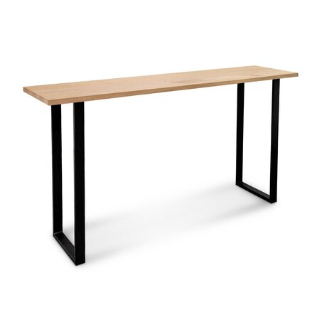 Konsolentisch Eiche massiv - nach Maß - 2,7 cm (27 mm) dick - Eichenholz A-Qualitätl (A/B) - Wandtisch mit breiten Lamellen