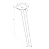 Tischbeine - Eiche - schräg - Set (4 Stück) - 71 cm hoch - Esstischbeine (massiv) aus Eichenholz rustikal (B/C) - HF 8-12% - Copy
