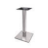 Bistrotischgestell Metall - Edelstahl Optik - 8x8 cm - 40x40 cm - 72 cm hoch - Zentrales Gastronomie-Tischgestell (Tischfuß / Mittelfuß) aus beschichtetem Gusseisen