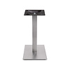 Bistrotischgestell Metall - Edelstahl Optik - 8x8 cm - 40x40 cm - 72 cm hoch - Zentrales Gastronomie-Tischgestell (Tischfuß / Mittelfuß) aus beschichtetem Gusseisen