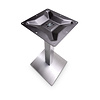 Bistrotischgestell Metall - Edelstahl Optik - 8x8 cm - 40x40 cm - 72 cm hoch - Zentrales Gastronomie-Tischgestell (Tischfuß / Mittelfuß) aus beschichtetem Gusseisen