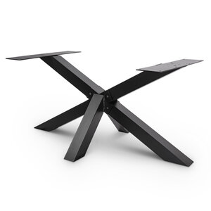 Matrix-Tischgestell Metall - schwarz - 10x10 cm - 90x170 cm - 72,5 cm hoch