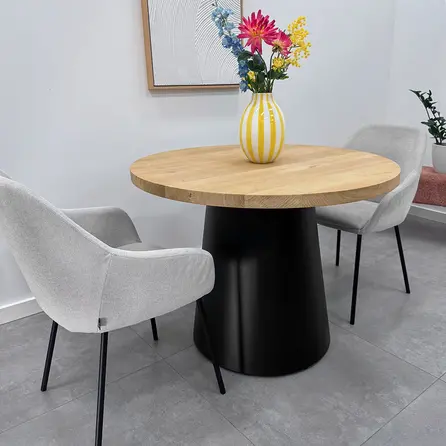 Säulengestell Metall (groß) - schwarz - 60 cm - 72 cm hoch - Zentrales Esstischgestell (Säulenfuß / Mittelfuß) aus beschichtetem Stahl Säulengestell Metall (groß) - schwarz - 60 cm - 72 cm hoch - Zentrales Esstischgestell (Säulenfuß / Mittelfuß) aus beschichtetem Stahl