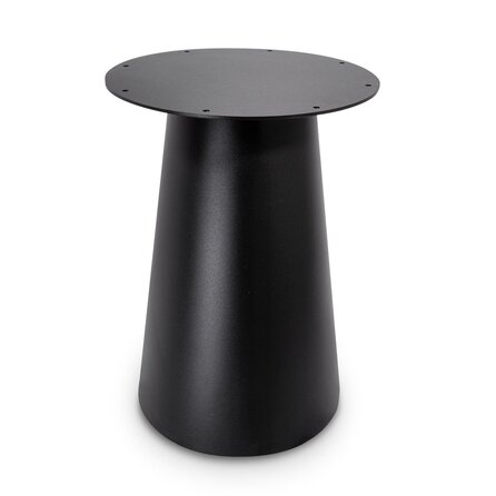 Säulengestell Metall (klein) - schwarz - 50 cm - 73 cm hoch - Zentrales Esstischgestell (Säulenfuß / Mittelfuß) aus beschichtetem Stahl