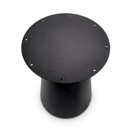 Säulengestell Metall (klein) - schwarz - 50 cm - 73 cm hoch - Zentrales Esstischgestell (Säulenfuß / Mittelfuß) aus beschichtetem Stahl