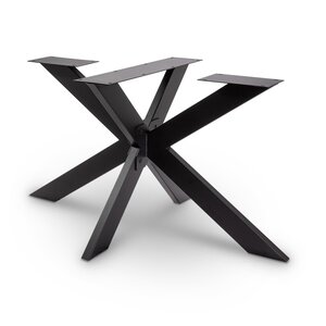 Spider-Tischgestell Metall - schwarz - 4x10 cm - 90x140 cm - 72 cm hoch