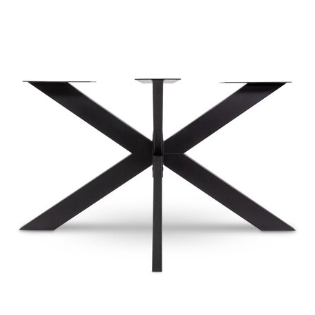 Spider Tischgestell Metall - schwarz - 4x10 cm - 90x140 cm - 72 cm hoch - Zentrales Esstischgestell (Tischfuß / Mittelfuß) aus beschichtetem Stahl