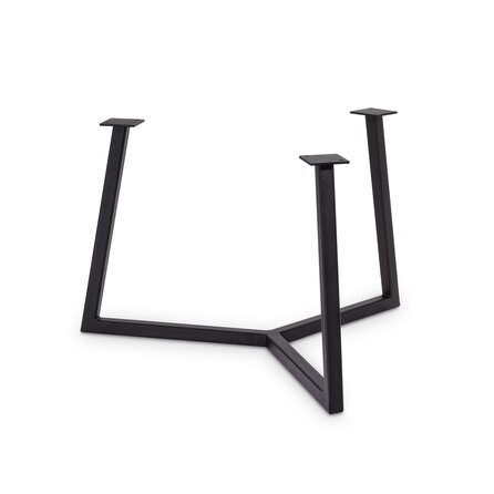 Dreibein-Couchtischgestell Metall - 2x2 cm - 49,5x42,9x31 / 63,5x54,9x38 cm - Sofa-/Wohnzimmer-Tischgestell (Tischfuß) aus beschichtetem Stahl