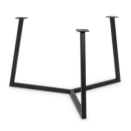 Dreibein-Couchtischgestell Metall - 2x2 cm - 49,5x42,9x31 / 63,5x54,9x38 cm - Sofa-/Wohnzimmer-Tischgestell (Tischfuß) aus beschichtetem Stahl