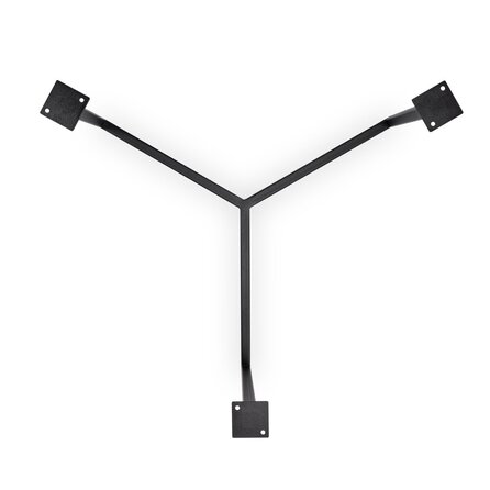 Dreibein-Couchtischgestell Metall - 2x2 cm - 49,5x42,9x31 / 63,5x54,9x38 cm - Sofa-/Wohnzimmer-Tischgestell (Tischfuß) aus beschichtetem Stahl