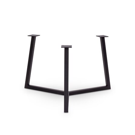 Dreibein-Couchtischgestell Metall - 2x2 cm - 49,5x42,9x31 / 63,5x54,9x38 cm - Sofa-/Wohnzimmer-Tischgestell (Tischfuß) aus beschichtetem Stahl