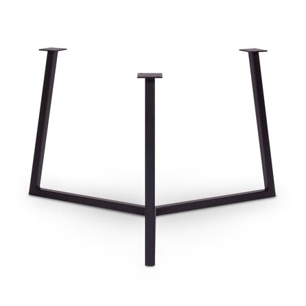 Dreibein-Couchtischgestell Metall - 2x2 cm - 49,5x42,9x31 / 63,5x54,9x38 cm - Sofa-/Wohnzimmer-Tischgestell (Tischfuß) aus beschichtetem Stahl