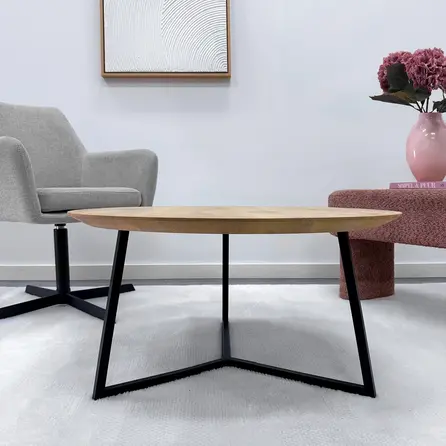 Dreibein-Couchtischgestell Metall - 2x2 cm - 49,5x42,9x31 / 63,5x54,9x38 cm - Sofa-/Wohnzimmer-Tischgestell (Tischfuß) aus beschichtetem Stahl