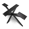Spider Tischgestell Metall - schwarz - 4x10 cm - 90x140 cm - 72 cm hoch - Zentrales Esstischgestell (Tischfuß / Mittelfuß) aus beschichtetem Stahl
