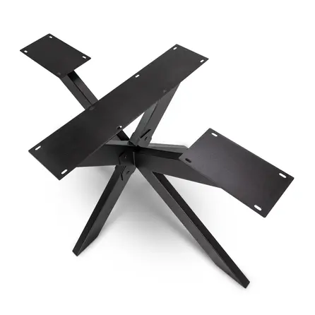 Spider Tischgestell Metall - schwarz - 4x10 cm - 90x140 cm - 72 cm hoch - Zentrales Esstischgestell (Tischfuß / Mittelfuß) aus beschichtetem Stahl