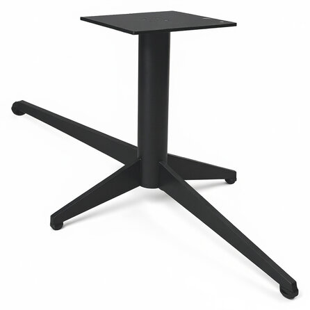 4 Fuß Tischgestell Metall - schwarz -11,4 cm - 80x180 cm - 72,5 cm hoch - Zentrales Esstischgestell (Tischfuß / Mittelfuß) aus beschichtetem Stahl