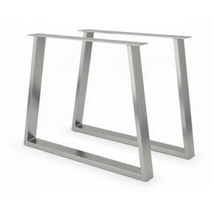 Tischbeine Edelstahl (Set) - Trapez-Form - 2x10 cm - 95 cm breit - 72 cm hoch Tischbeine Edelstahl (Set) - Trapez-Form - 2x10 cm - 95 cm breit - 72 cm hoch