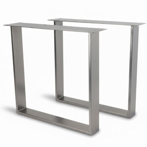 Tischbeine Edelstahl (Set) - U-Form - 2x10 cm - 78 cm breit - 72 cm hoch