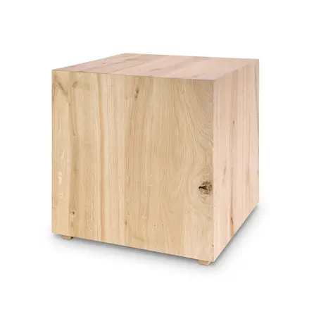 Couchtisch Eiche Kubus - nach Maß - 2 cm (20 mm) dick - Eichenholz rustikal (B/C) - Sofa-/Wohnzimmertisch