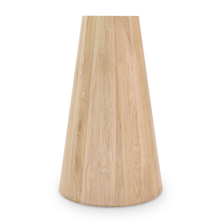 Kegelfuß Eichen - 25-45 cm - 71 cm hoch - Zentrales Esstischgestell (Säulenfuß / Mittelfuß) aus Eichenholz A-Qualität (A/B) - HF 12%
