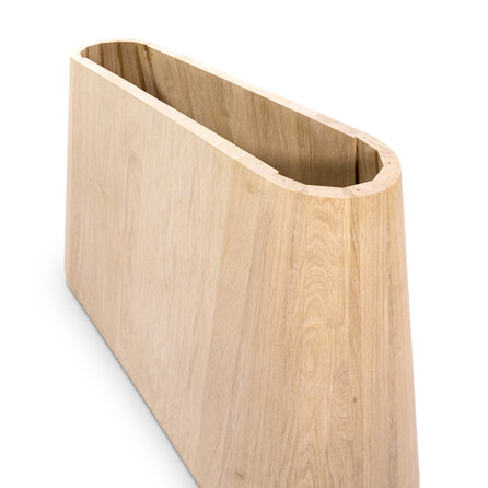 Eichen Säulengestell konisch - Länge: 105 cm - Breite: 25-45 - 71 cm hoch - Zentrales Esstischgestell (Säulenfuß / Mittelfuß) aus Eichenholz A-Qualität (A/B) - HF 12%