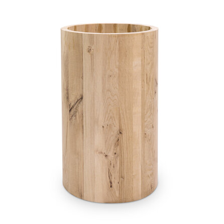 Säulenfuß Eichen (Set) - 40 cm - 71 cm hoch - Säulenform Esstischbeine aus Eichenholz Rustikal (B/C) - HF 12%