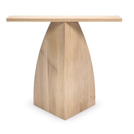 Eichen V-Beine / Butterfly-Form Gewölbt - 70 cm breit - 72 cm hoch - V-form Esstischbeine (massiv) aus Eichenholz rustikal (B/C) - HF 12%