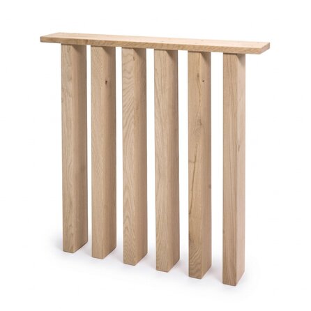 Lamellen-Tischbein - Eiche - 70 cm breit - 72 cm hoch - Lamellen-Esstischbeine (massiv) aus Eichenholz rustikal (B/C) - HF 12%