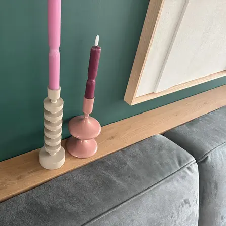 Konsolentisch Eiche massiv - für hinter dem Sofa - nach Maß - 2,7 cm (27 mm) dick - Eichenholz rustikal (B/C) - Wandtisch mit breiten Lamellen