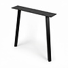 Schräge Metall-Tischbeine schwarz - 2er-Set - Twist-Profil 5x5 cm - 76 cm breit - 72 cm hoch - Esstischbeine aus pulverbeschichtetem Stahl, RAL 9005