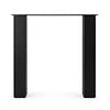 Metall-Tischbeine in Blockform schwarz - 2er-Set - Profil 10x10 cm - 78 cm breit - 72 cm hoch - Esstischbeine aus pulverbeschichtetem Stahl, RAL 9005