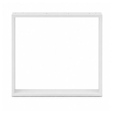 Metall-Tischbeine in U-Form weiß -2er-Set - Profil 2x8 cm - 80 cm breit - 72 cm hoch - Tischkufen aus pulverbeschichtetem Stahl, RAL 9016