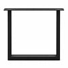 Metall-Tischbeine in U-Form schwarz -2er-Set - Profil 4x10 cm - 76 cm breit - 72 cm hoch - Tischkufen aus pulverbeschichtetem Stahl, RAL 9005