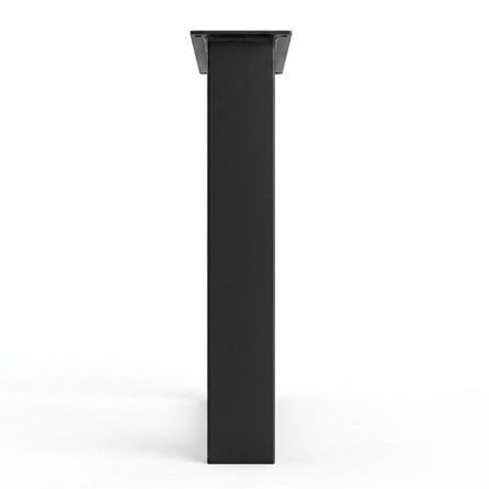 Metall-Tischbeine in U-Form schwarz -2er-Set - Profil 4x10 cm - 76 cm breit - 72 cm hoch - Tischkufen aus pulverbeschichtetem Stahl, RAL 9005