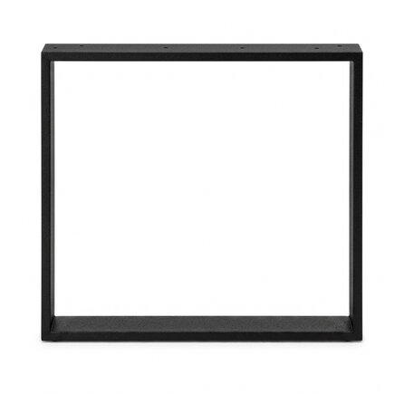 Metall-Tischbeine in U-Form schwarz -2er-Set - Profil 2x8 cm - 80 cm breit - 72 cm hoch - Tischkufen aus pulverbeschichtetem Stahl, RAL 9005