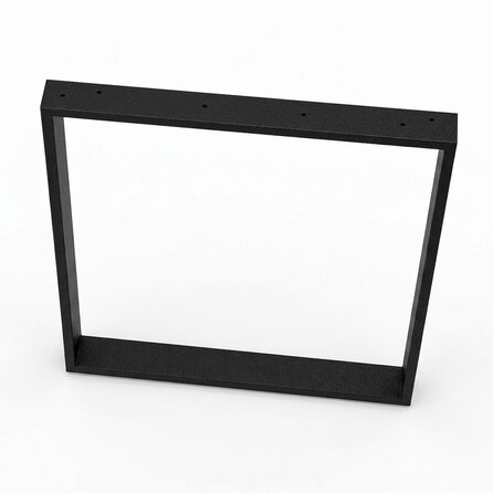 Metall-Tischbeine in U-Form schwarz -2er-Set - Profil 2x8 cm - 80 cm breit - 72 cm hoch - Tischkufen aus pulverbeschichtetem Stahl, RAL 9005