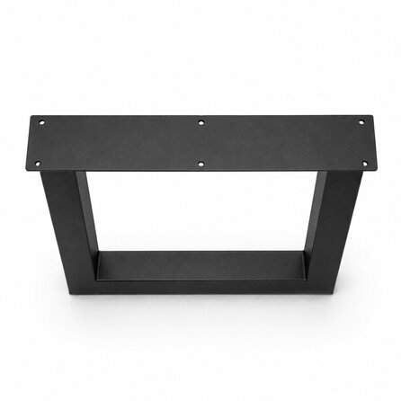 Metall-Tischbeine in U-Form schwarz -2er-Set - Profil 8x8 cm - 76 cm breit - 72 cm hoch - Tischkufen aus pulverbeschichtetem Stahl, RAL 9005