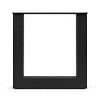 Metall-Tischbeine in U-Form schwarz -2er-Set - Profil 10x10 cm - 76 cm breit - 72 cm hoch - Tischkufen aus pulverbeschichtetem Stahl, RAL 9005