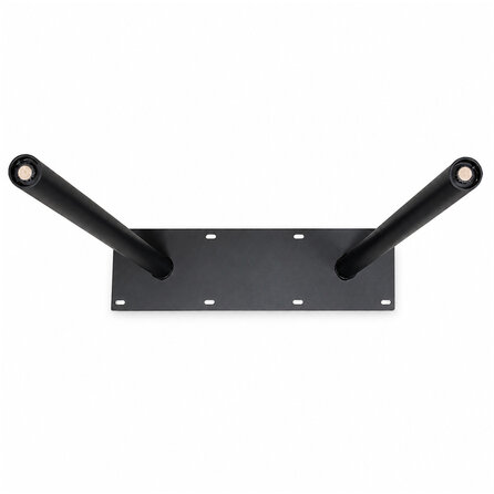 Schräge Metall-Tischbeine schwarz - 2er-Set - Rundprofil Ø 5 cm - cm - 70 cm breit - 71 cm hoch - Esstischbeine aus pulverbeschichtetem Stahl, RAL 9005