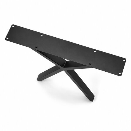 Metall-Tischbeine in Scherenform schwarz -2er-Set - Profil 4x4 cm - 78 cm breit - 72 cm hoch - X/Y-Esstischbeine aus pulverbeschichtetem Stahl, RAL 9005
