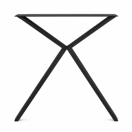 Metall-Tischbeine in Scherenform schwarz -2er-Set - Profil 2x8 cm - 70 cm breit - 73 cm hoch - X/Y-Esstischbeine aus pulverbeschichtetem Stahl, RAL 9005